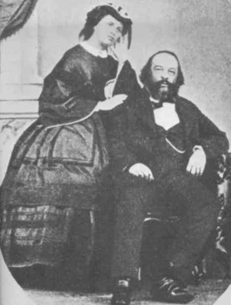 Das Ehepaar Antonia Kwiatkowska und Michael Bakunin (1861)
