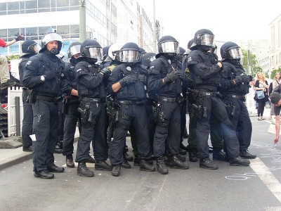 Polizisten an der Konstablerwache